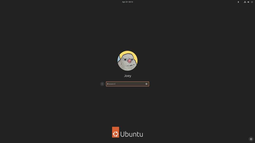 تغییرات طراحی صفحه ورود UBUNTU 24.04